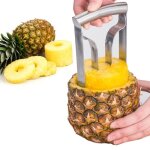 Coupe ananas epluche ananas ananas peeler en acier inoxydable coupe fruit pour les anneaux de fruits ...
