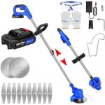 Coupe bordure electrique sans fil dbroussailleuse avec 1 batterie 12 lames dayplus coupe herbe sans ...