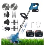 Coupe - bordures sans fil - magicfox - tube t�lescopique 90 - 120 cm - 2 batteries 4. 0ah - 3 types de ...