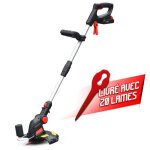Coupe bordure sans fil - elem technic - 20v batterie lithium 2000mah - 25cm