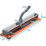 Coupe - carreaux manuel avec cadran en alliage amovible et pieds de supportlongueur de coupe 600 mm�paisseur ...