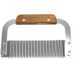 Coupe cutter coupeur ondule légume frite crinkle acier inoxydable outil cuisine Coupe cutter coupeur ondule légume frite crinkle acier inoxydable outil cuisine