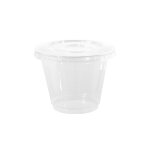 Coupe � dessert et couvercle en pet transparent 260 ml par 100