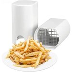 Coupe - frites et l�gumes manuel 2 en 1 avec presse et trancheuse pour frites maison acier inox facile ...