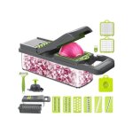 Coupe lgumes - 16 en 1 - mandoline professionnelle - acier inoxydable - 8 lames rglables - design contempora ...