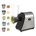 Coupe - l�gumes �lectrique 1000w r�pe � fromage 5 en 1 avec 5 lame en acier inoxydable pour pomme de ...