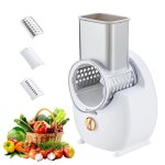 Coupe - l�gumes �lectrique 65 w hachoir � l�gumes �lectrique 3 en 1 r�pe � carottes blanc large goulot ...