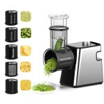 Coupe - l�gumes �lectrique multifonction 5 lames - grande ouverture corps inox facile � utiliser