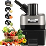 Coupe - l�gumes �lectrique multifonctionnel 100 w r�pe �lectrique 4 en 1 pour couper en d�s r�per trancher ...
