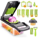 Coupe legumes multifonctions13 en 1 mandoline de cuisine professionnellecoupe legumes manuelpour carottepomme ...