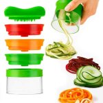 Coupe lgumes spirale 3 en 1 legumes spaghetti spirale spiralizer legume vgtale eplucheur pour courgette ...
