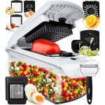 Coupe legumes ultifonction et spiraliseur - d�coupe en cube - hachoir anuel pour oignons carottes pro ...