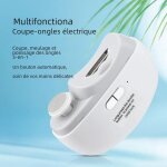 Coupe - ongles �lectrique rechargeable avec meulage et polissage lumi�re led manucure automatique pour ...