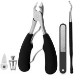 Coupe ongles professionnel 4 pcs pince coupe ongle pied pour ongles pais et durs ongles incarns inox ...