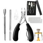 Coupe - ongles professionnel - inox - pince coupe ongle pied - ergonomique - kit 6 en 1
