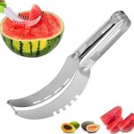 Coupe - pastèque - inoxydable - 20. 5cm - poignée en caoutchouc - facile à nettoyer - léger Coupe - pastèque - inoxydable - 20. 5cm - poignée en caoutchouc - facile à nettoyer - léger
