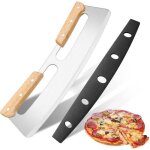 Coupe pizza 14 poucescoupe - pizza � bascule avec double manche en bois lame de trancheuse � pizza en ...