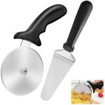 Coupe pizza - non sp�cifi� - 2pcs - acier inoxydable - poign�e ergonomique - lavable en machine