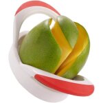 Coupe - fruits - inox - coupe pomme - 18cm - abs - rouge et blanc