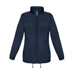 Coupe vent imperm�able femme - b&c - jw902 - taffeta nylon - capuche avec cordon - poches �lastiqu�es ...