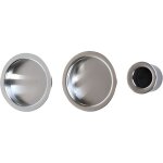 Coupelle et doigt pour poign�e de porte coulissante � galandage couleur inox klose besser