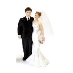 Figurines de mariage - unique - couple de maris - rsine - hauteur 11 cm - dcoration de table