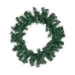Couronne de noël - 40 x 6 x 40 cm - plastique - vert - décoration intérieure Couronne de noël - 40 x 6 x 40 cm - plastique - vert - décoration intérieure