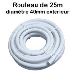 Couronne rouleau 25m tuyau piscine pvc pression souple semi - rigide  coller diamtre  40mm extrieur ...