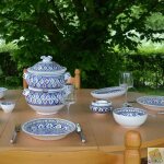 Couscoussier de service bakir bleu - petit mod�le