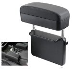 Coussin daccoudoir de voiture accoudoir de console centrale rglable en cuir pu universel - noir