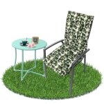 Coussin de bain de soleil vert - matelas de transat de 120 x 55 x 7 cm