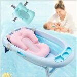 Coussin de bain suspendu pour bb tapis de filet de baignoire pour bb rose
