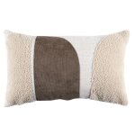 Coussin - home deco factory - d�houssable - bouclettes - beige - 30 x 50 cm