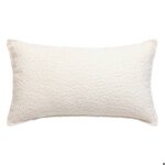 Coussin bouclette soana blanc ivoire 30x50cm - atmosphera cr�ateur dint�rieur