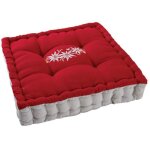 Coussin carr� en coton et lin edelweiss