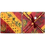 Coussin de chaise 4 rabats mimosa citron lavande rouge 36 cm x 36 cm