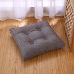 Coussin de chaise - havieana - carr - 40x40x8cm - coton - gris - dhoussable