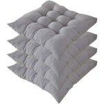 Coussins de chaise - haopyou - lot de 4 - 40x40cm - polyester - remplissage en coton - gris Coussins de chaise - haopyou - lot de 4 - 40x40cm - polyester - remplissage en coton - gris