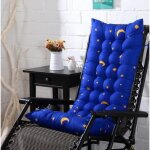 Coussin de chaise longue - imprim bleu - pour bain de soleil transat et fauteuil de jardin