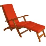 Coussin pour chaise longue orange pour sige inclinable coussin pour bain de soleil relaxation intrieur ...
