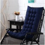 Coussin de chaise coussin matelas pour chaise fauteuil transat de jardin terrasse - bleu fonc