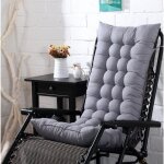 Coussin de chaise coussin matelas pour chaise fauteuil transat de jardin terrasse - gris