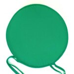Coussin de chaise - nelson - rond - vert canard - 40 cm - d�houssable - lavable
