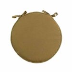 Coussin de chaise - non sp�cifi� - rond - taupe - 40 cm - d�houssable - lavable