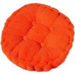 Coussin de chaise - noname - velours c�tel� - orange - 40x40 cm - �paisseur 8 - 10 cm