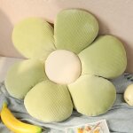 Coussin de chaise - oreiller de sol  fleurs mignon - vert - motifs rayures - style campagne