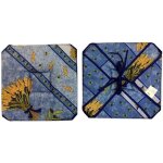 Coussin de chaise - noname - bouquet de bl� bleu - 36 cm x 36 cm - anti - taches - int�rieur