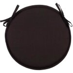 Coussin de chaise rond - noir - 40 cm - adapt  toutes vos nappes