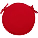 Coussin de chaise rond uni rouge - marque - modle - dhoussable - type de fibre - type de pice