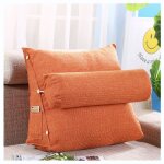 Coussin de chaise triangulaire en lin orange - marque - modle - ergonomique - dhoussable - haute densit ...